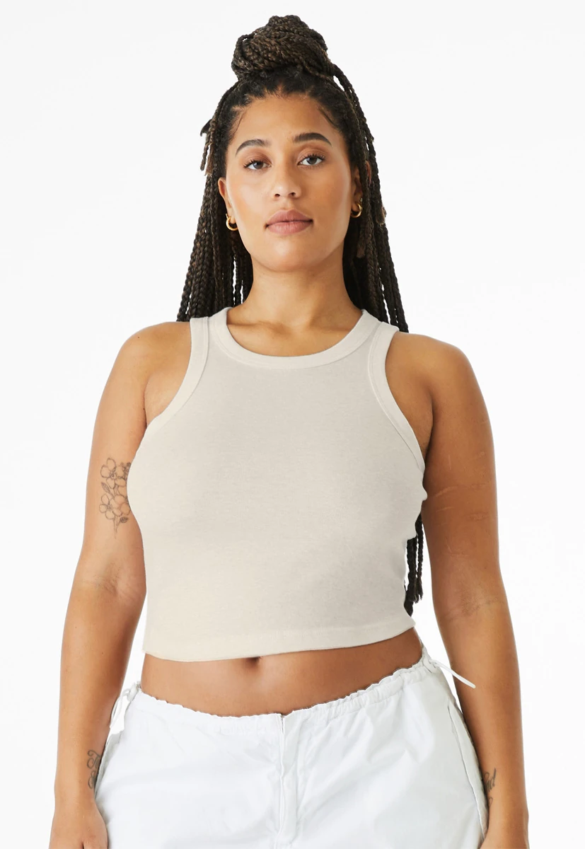 Bella Womens Micro Rib Racer Tank