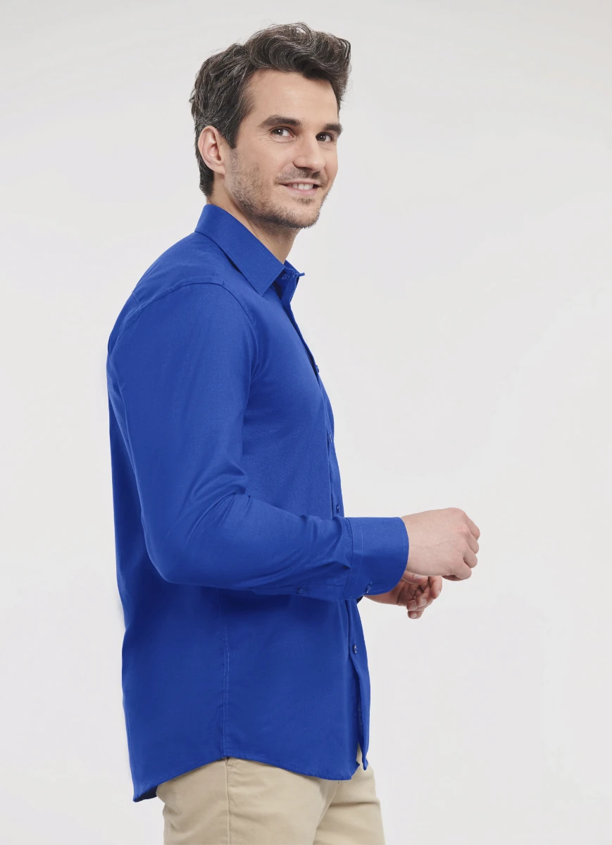 Russell Mens Longsleeve Tailored Oxford Shirt