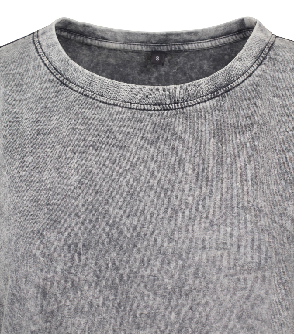 Build Your Brand Ladies Acid Washed Cropped Tee