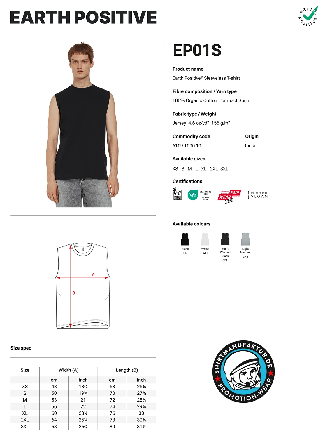 Earth Positive Sleeveless T-Shirt