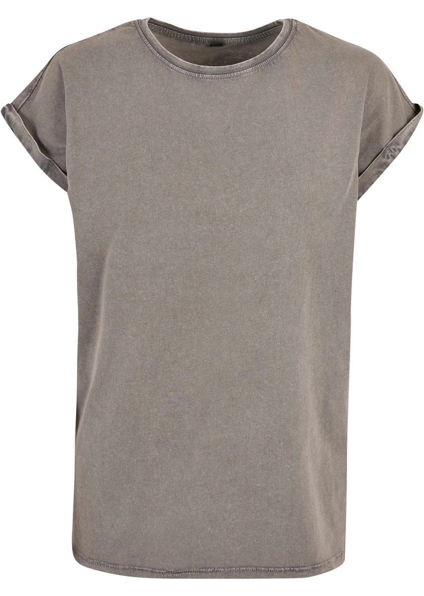 Build Your Brand Ladies Acid Washed Extended Shoulder Tee