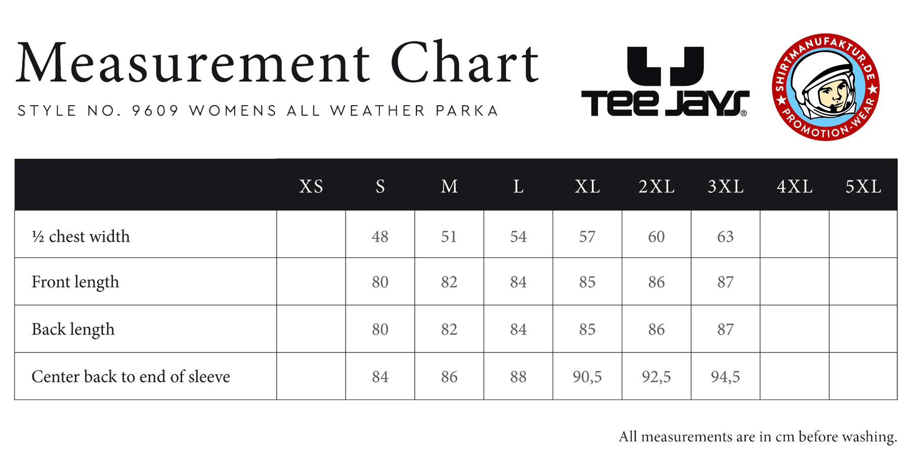Tee Jays Womens All Weather Parka