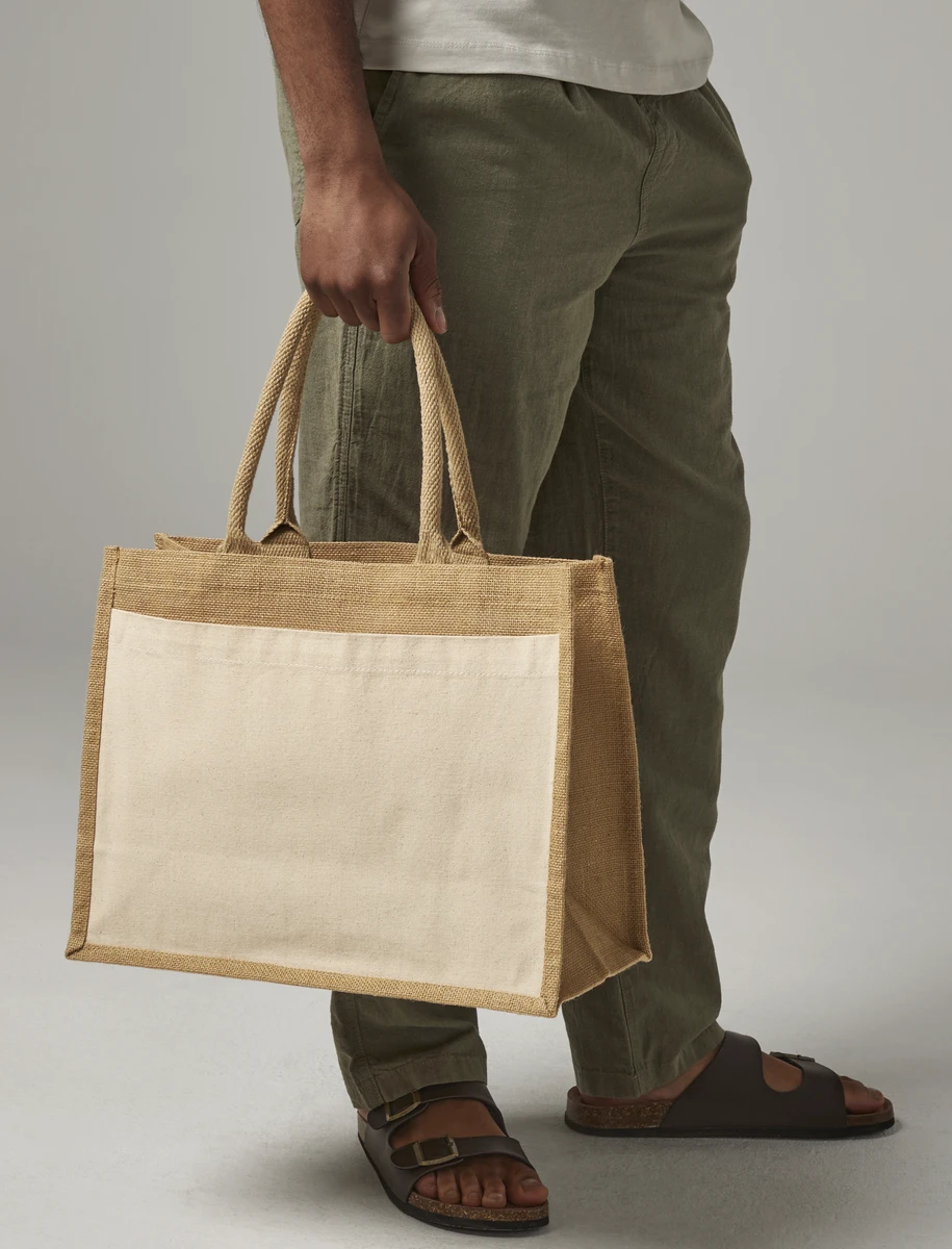 Westford Mill Cotton Pocket Jute Shopper