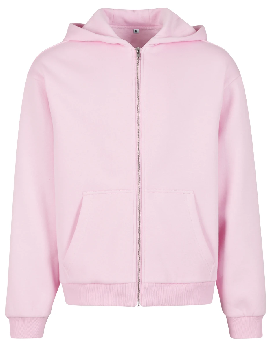 Build Your Brand Fluffy Zip Hoody