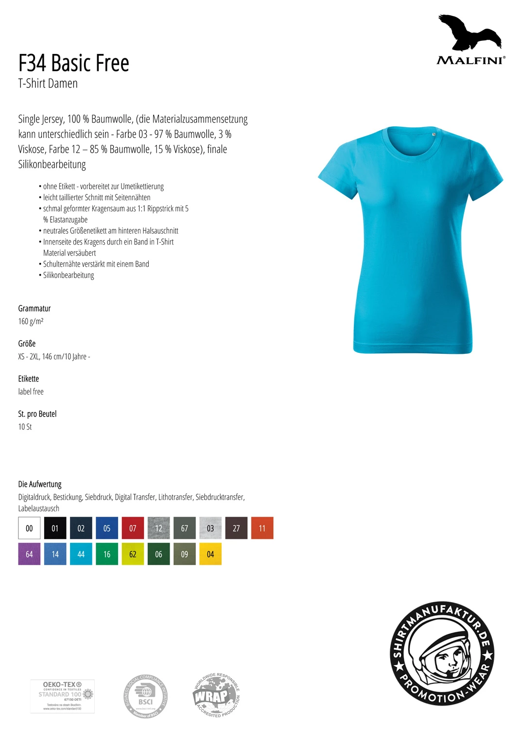 Malfini Ladies Basic Free