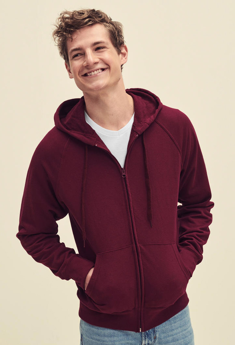 Fruit of the Loom Lightweight Hooded Sweat Jacket
