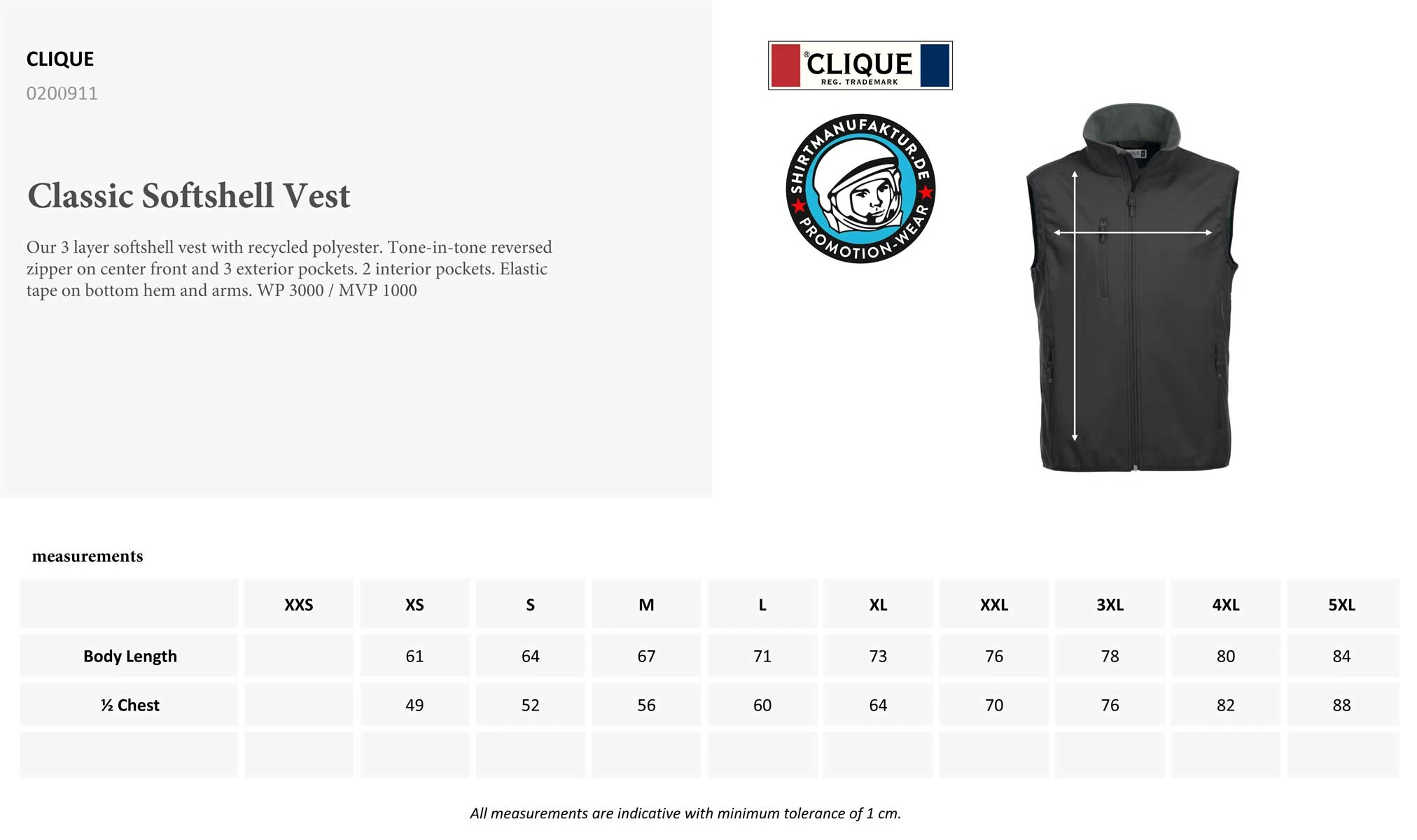 Clique Classic Softshell Vest