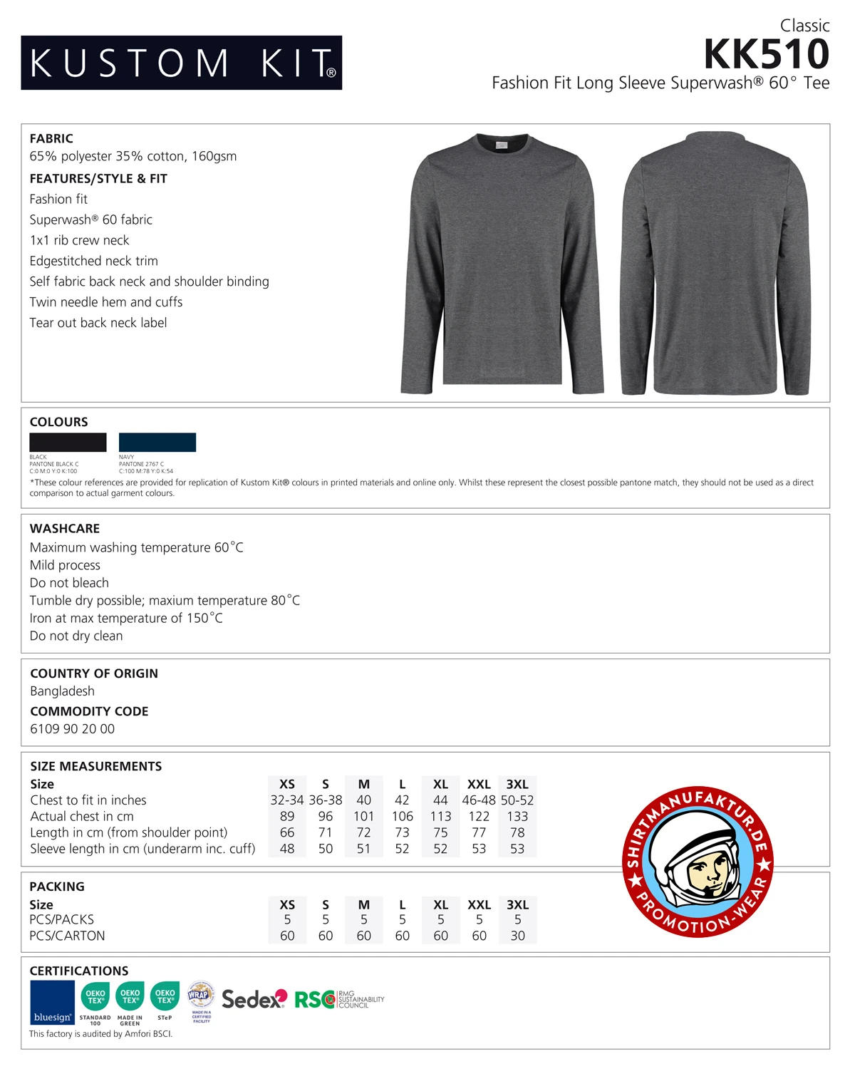 Kustom Kit Fashion Fit Longsleeve