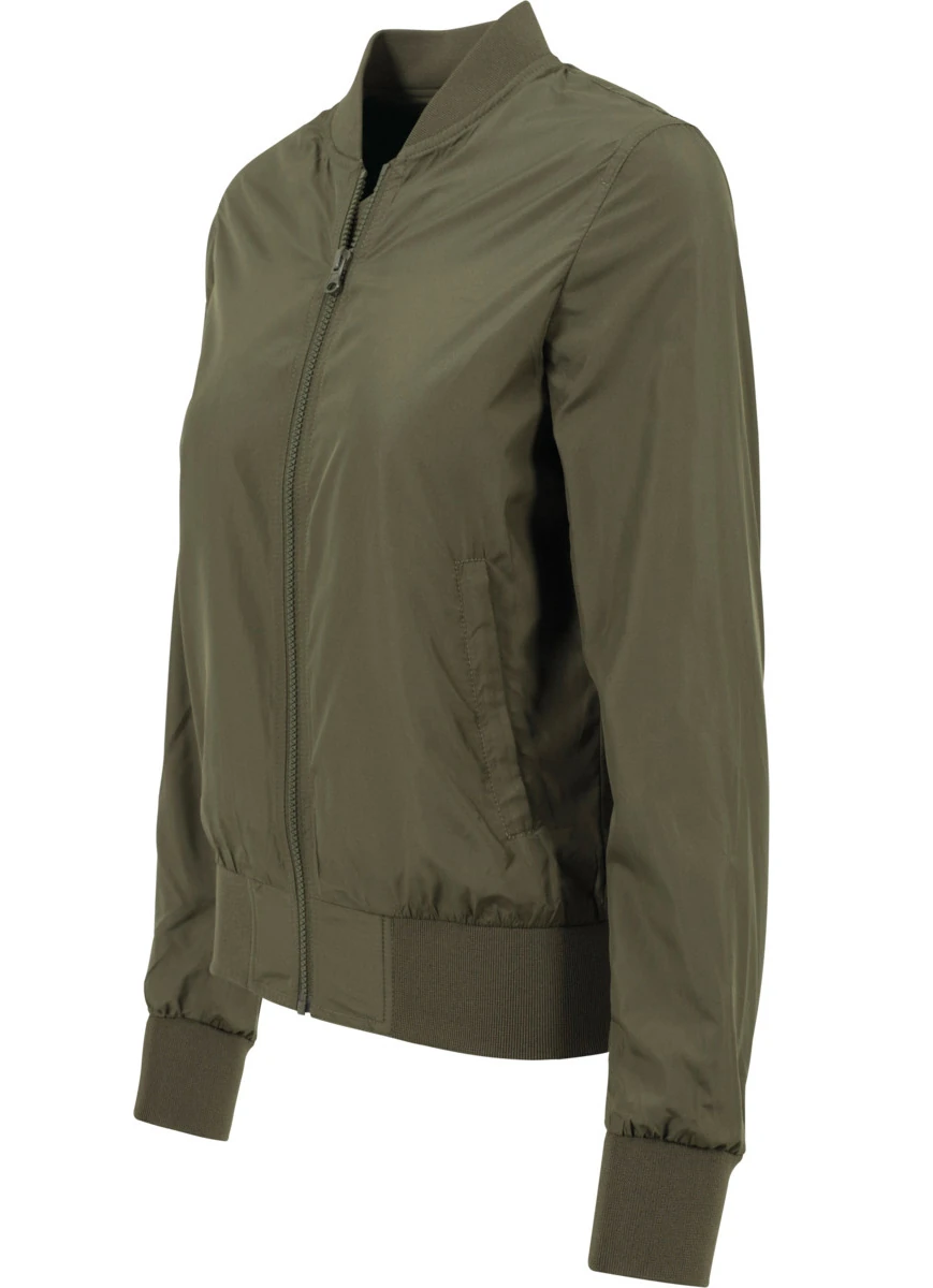 Build Your Brand Ladies Nylon Bomber Jacket