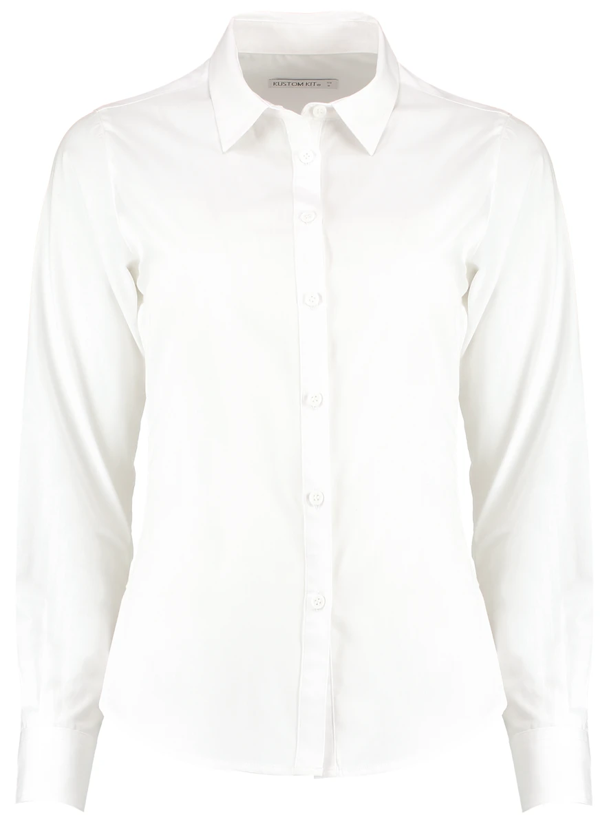 Kustom Kit Womens Poplin Blouse Longsleeve