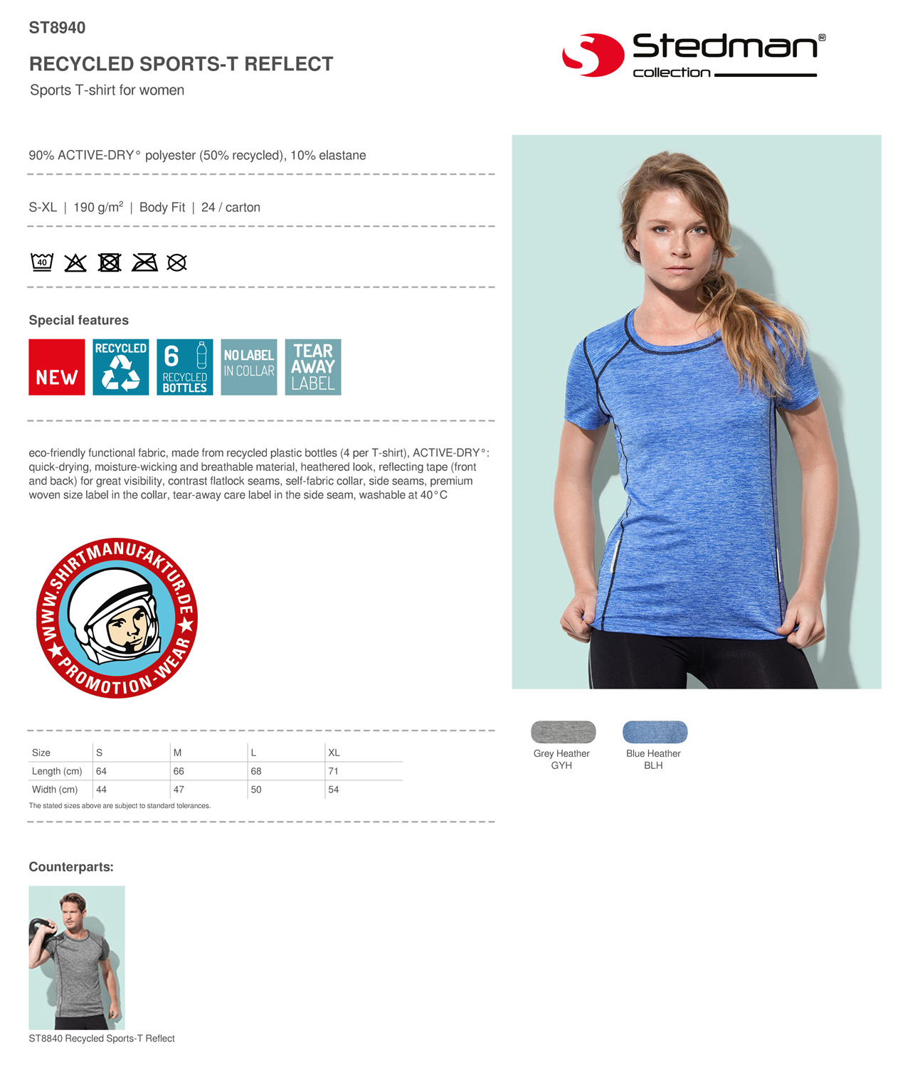 Stedman Women Recycled Sports-T Reflect