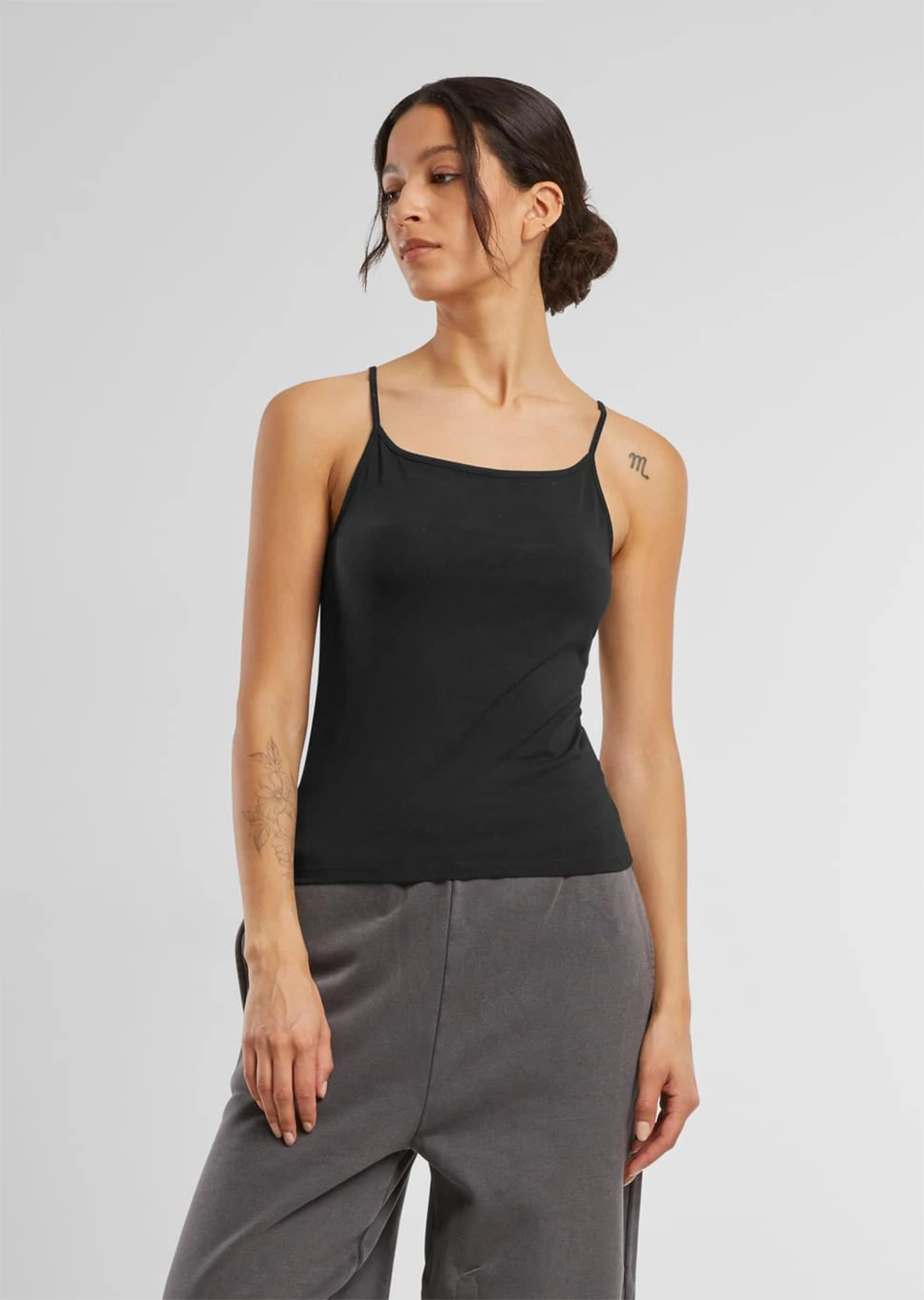 Build Your Brand Ladies Stretch Jersey Short Slim Top