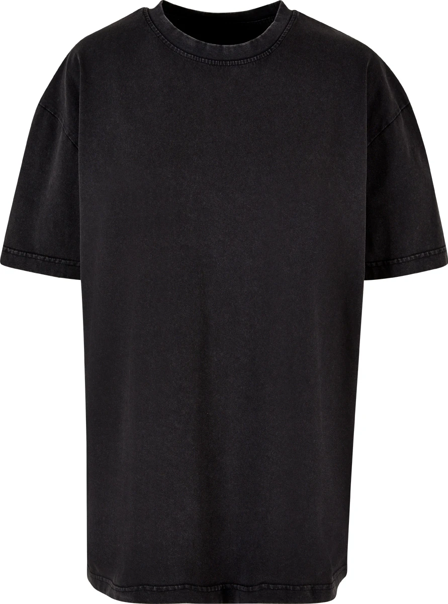 Build Your Brand Ladies Oversized Acid Wash Tee