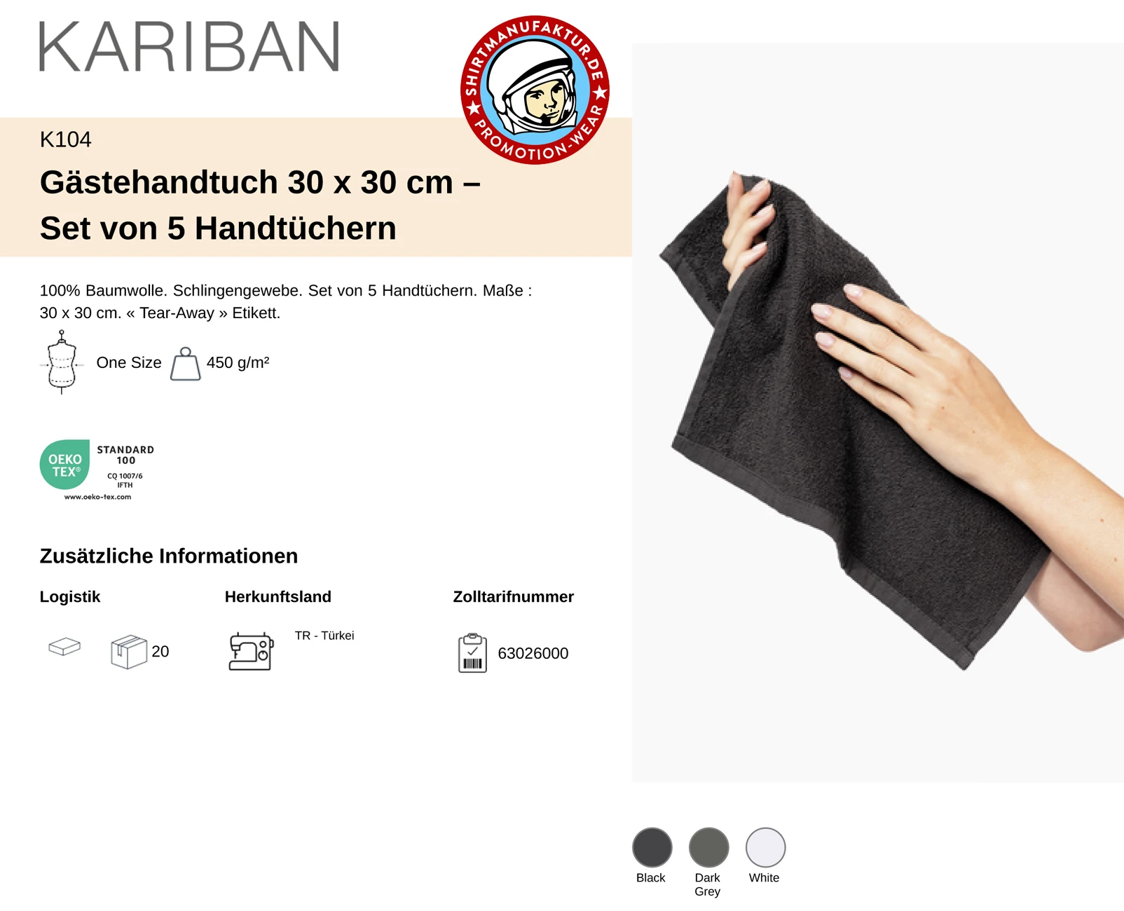 Kariban Gästehandtuch