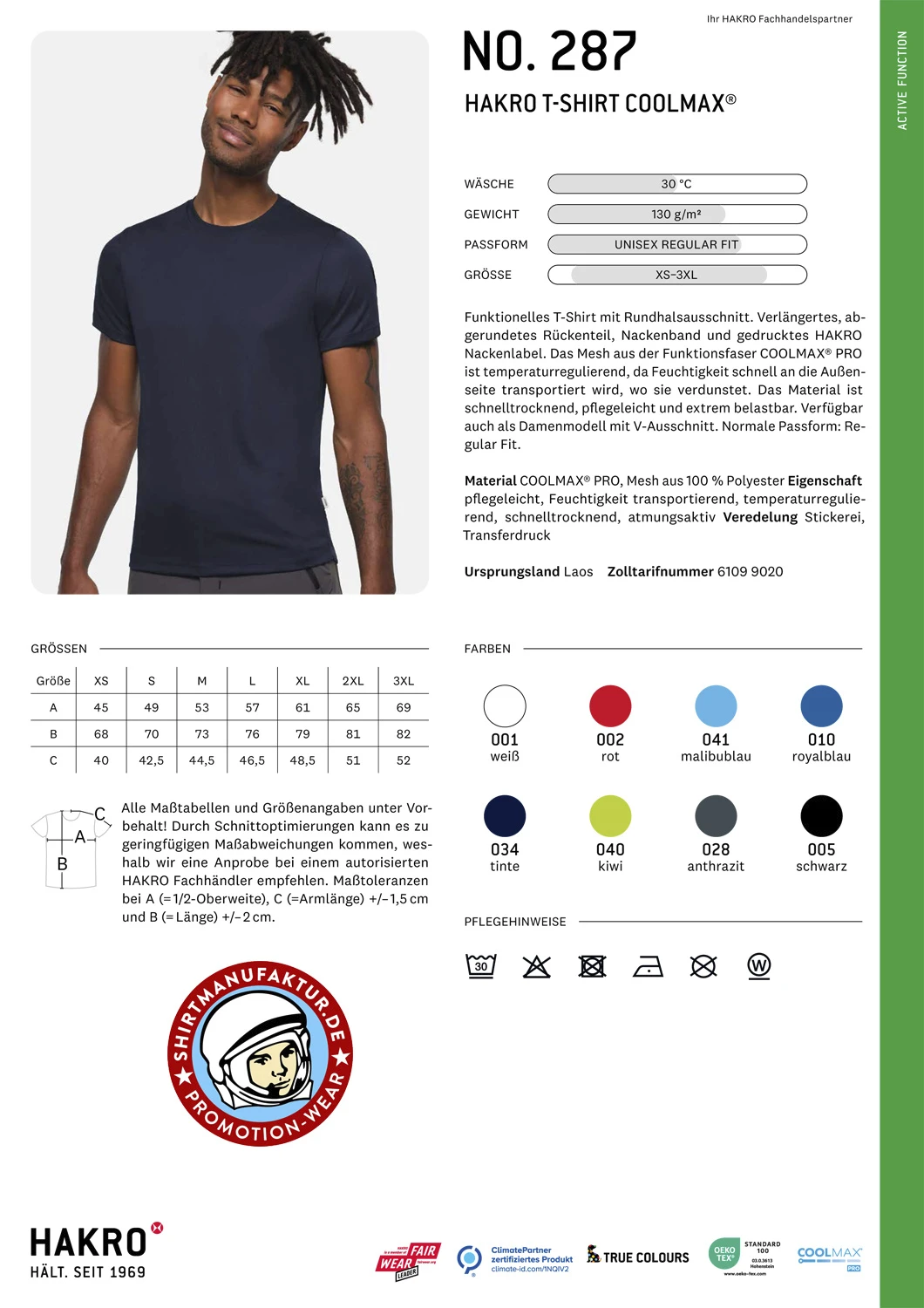 Hakro T-Shirt COOLMAX