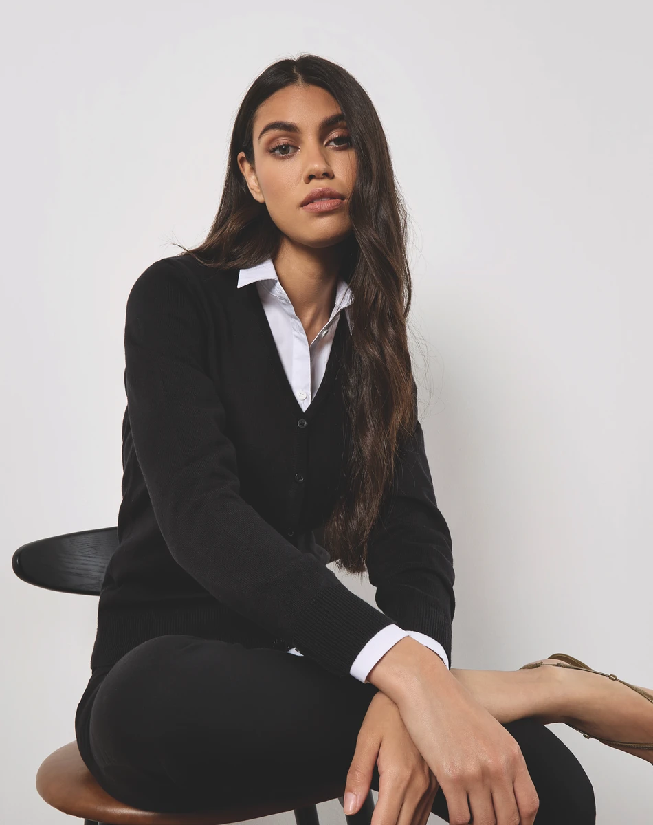 Kustom Kit Womens Arundel V-Neck Cardigan