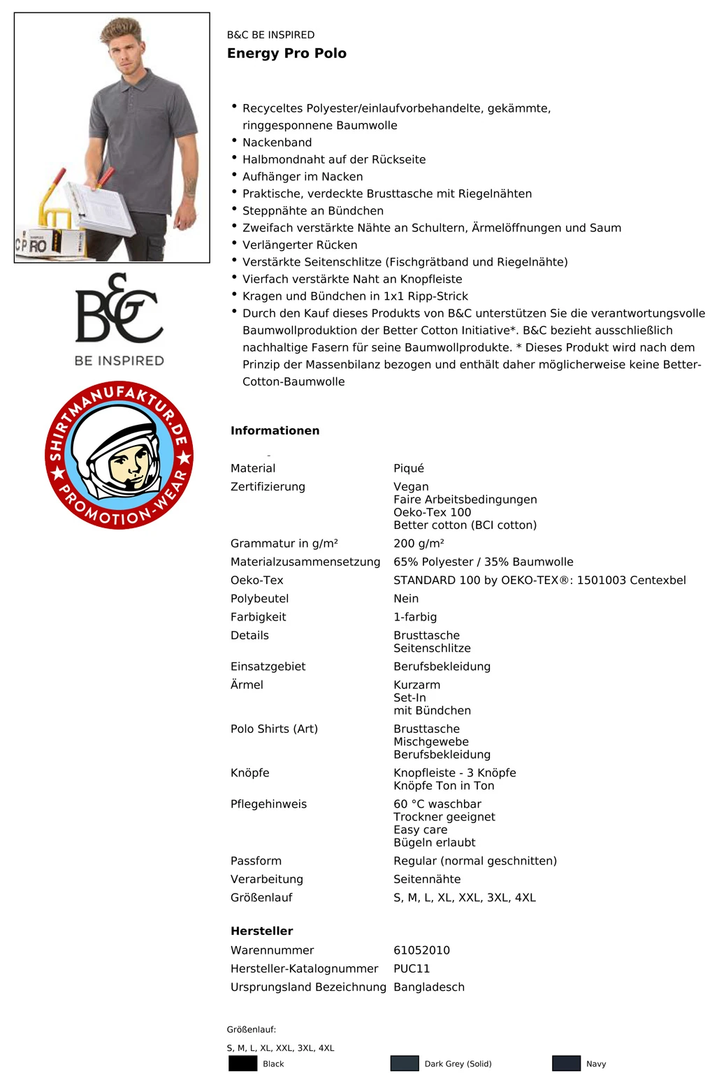 B&C Energy Pro Polo