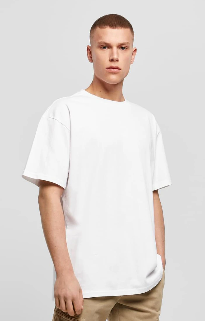 Build Your Brand, Heavy Oversize Tee BY102, weiss