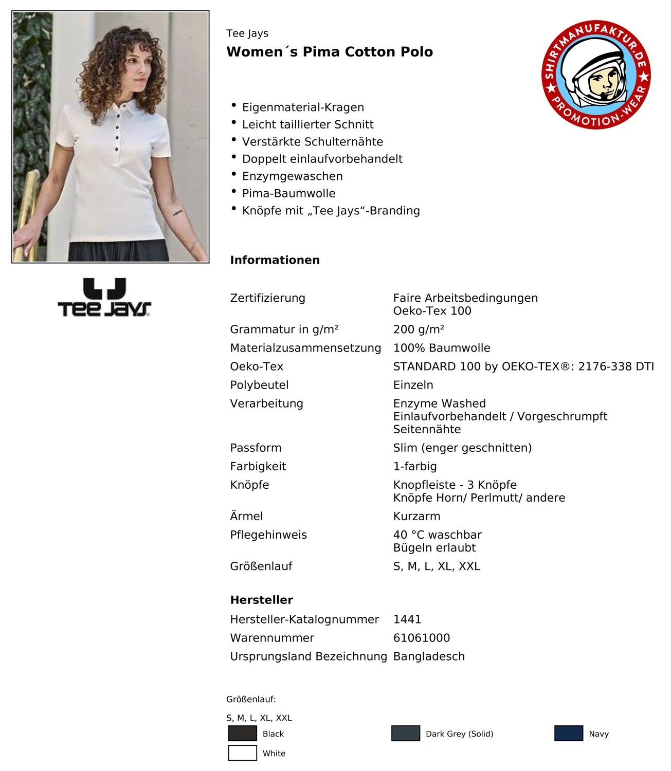 Tee Jays Pima-Cotton Polo