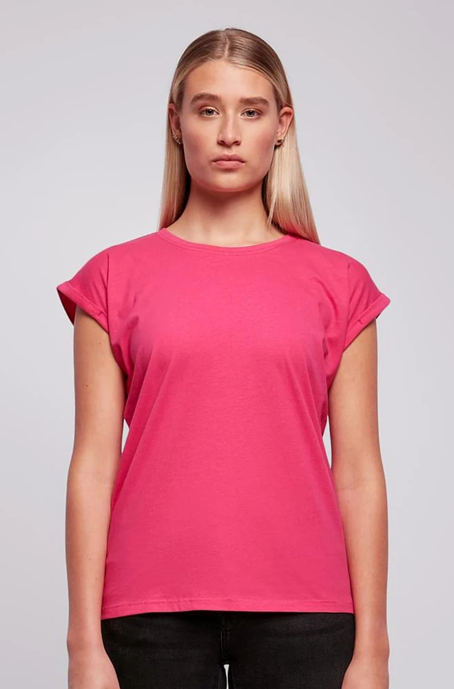 Build Your Brand Ladies Extended Shoulder Tee