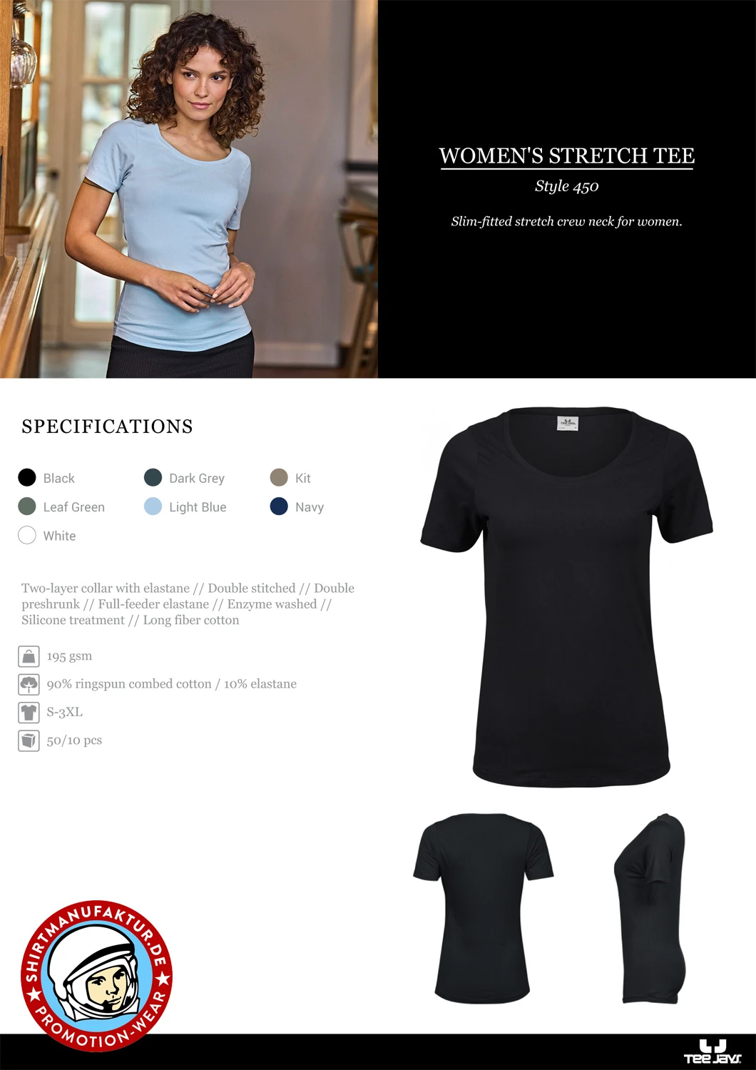 Tee Jays Womens Stretch Tee