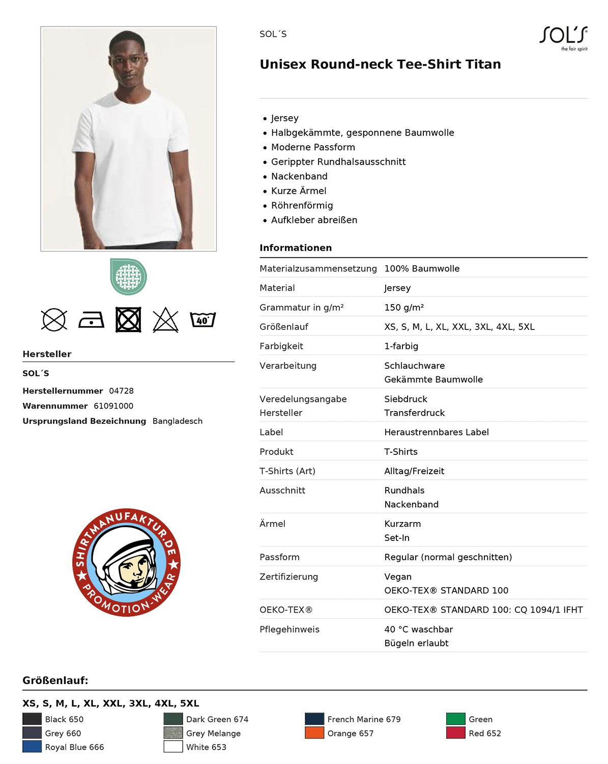 Sol's Titan T-Shirt