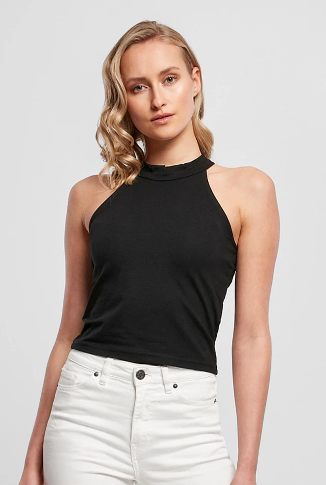 Build Your Brand Ladies Turtleneck Short Top