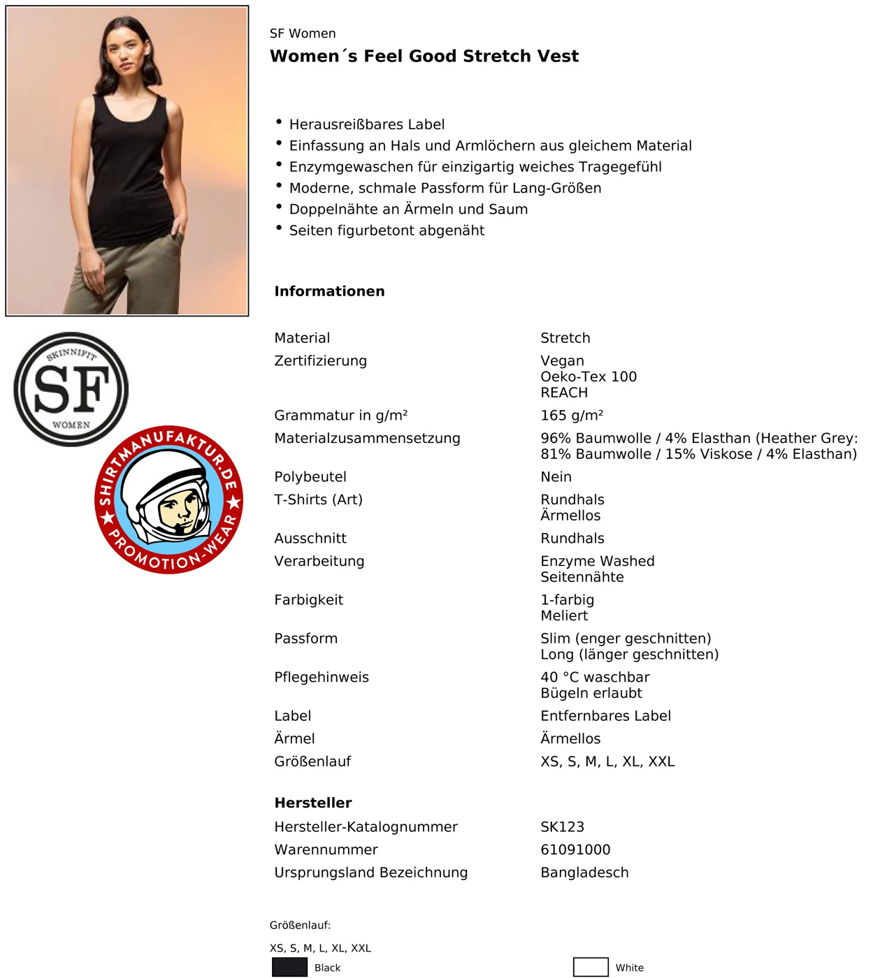 SkinniFit Womens Feel Good Stretch Vest