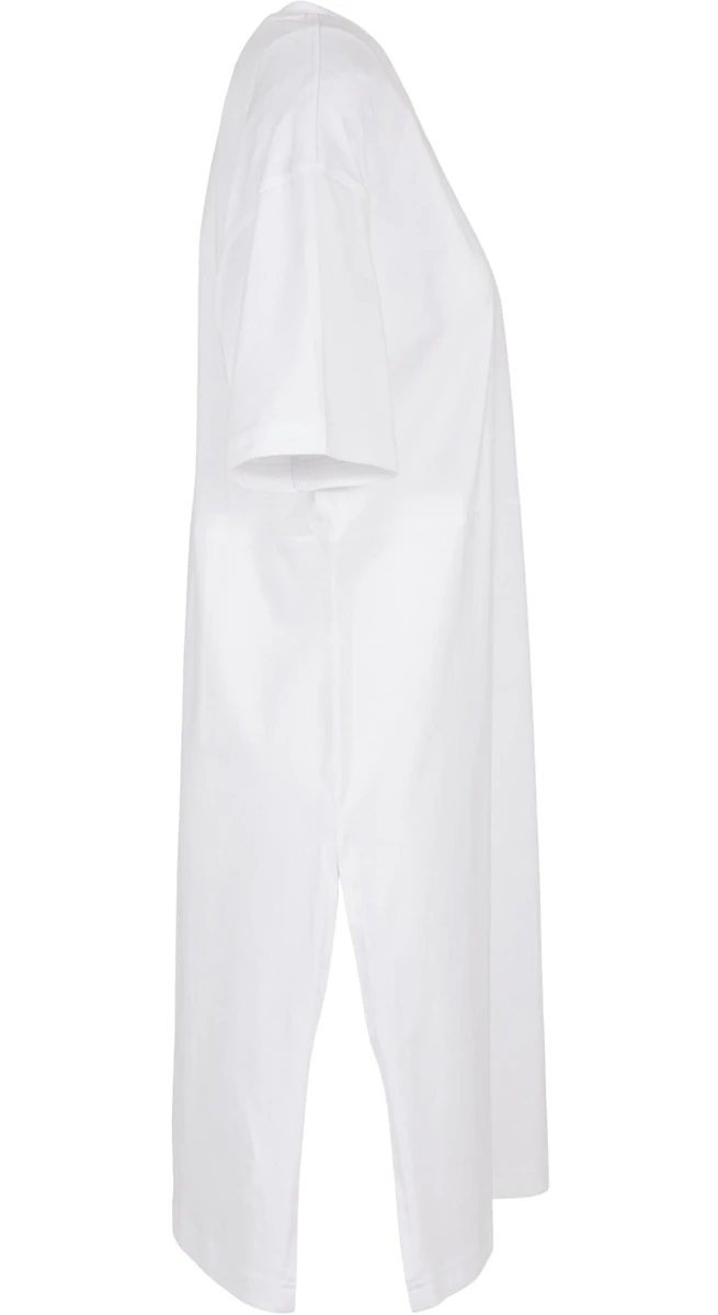 Build Your Brand Ladies Organic Oversized Slit Tee Dress