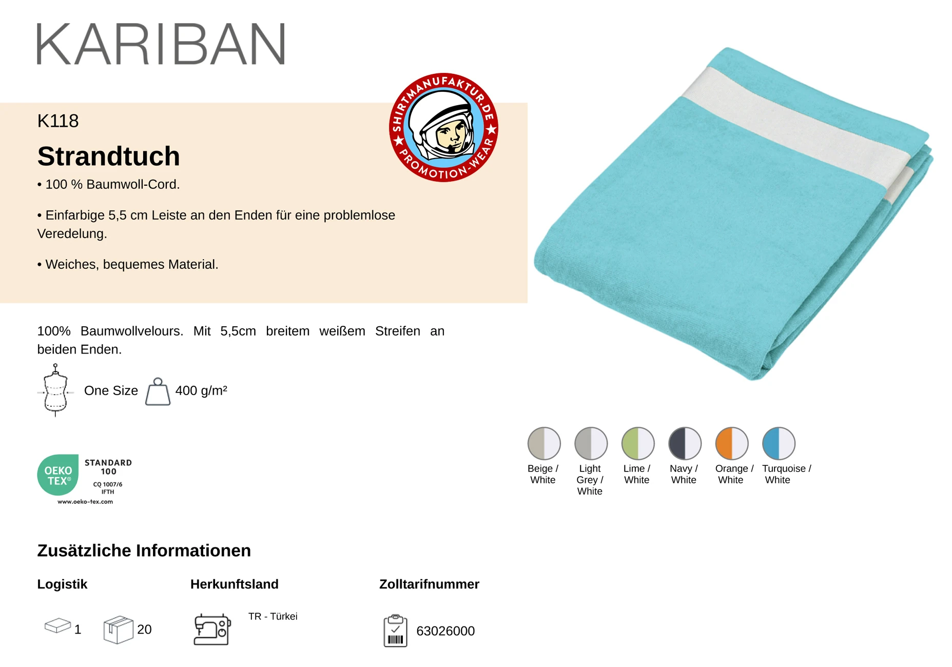 Kariban Strandtuch