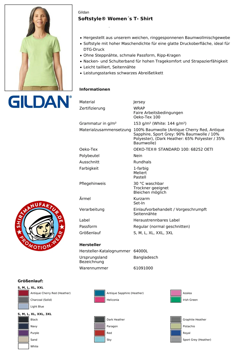 Gildan Softstyle Womens T-Shirt