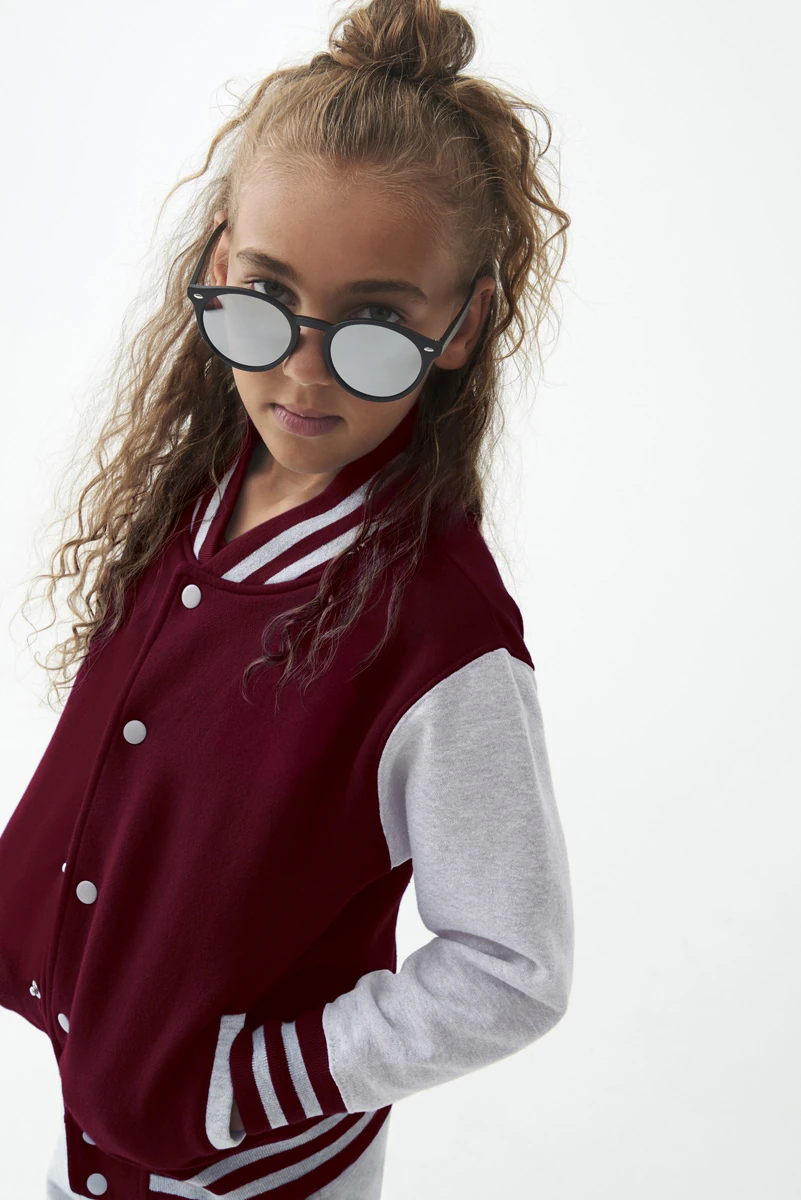 Just Hoods Kids Varsity Jacket