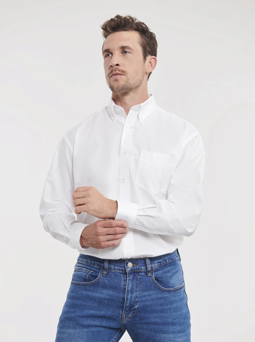 Russell Mens Longsleeve Classic Oxford Shirt
