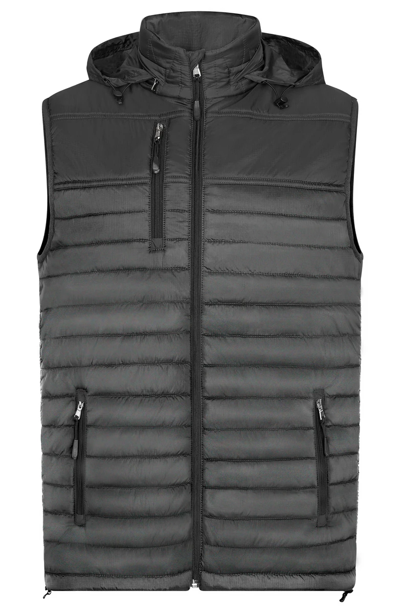 HRM Mens Hooded Performance Bodywarmer