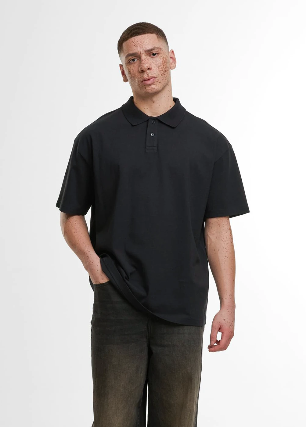 Build Your Brand Oversized Polo Shirt