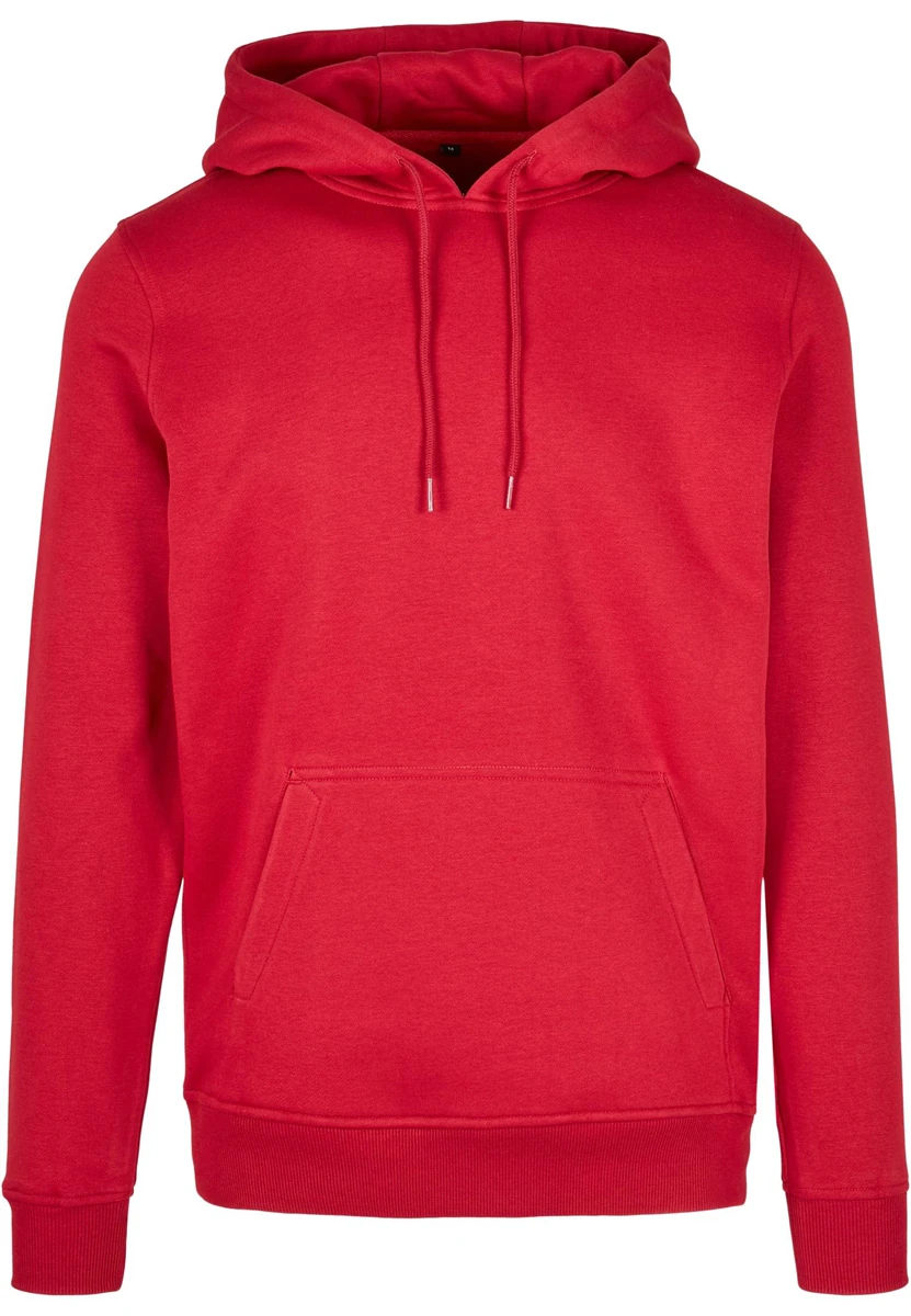 Build Your Brand Heavy Hoody, BY011 ruby