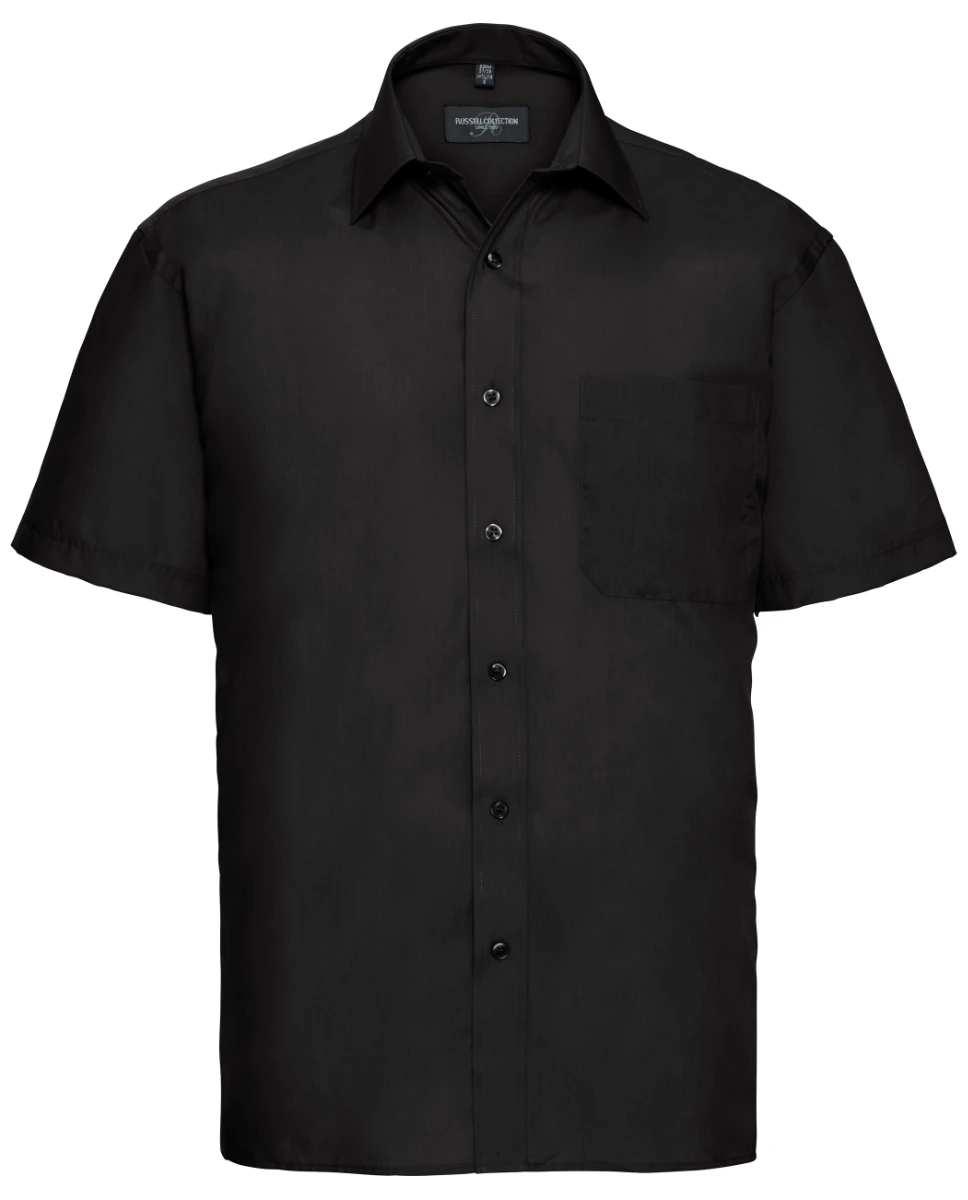 Russell Mens Short Sleeve Poly-Cotton Poplin Shirt