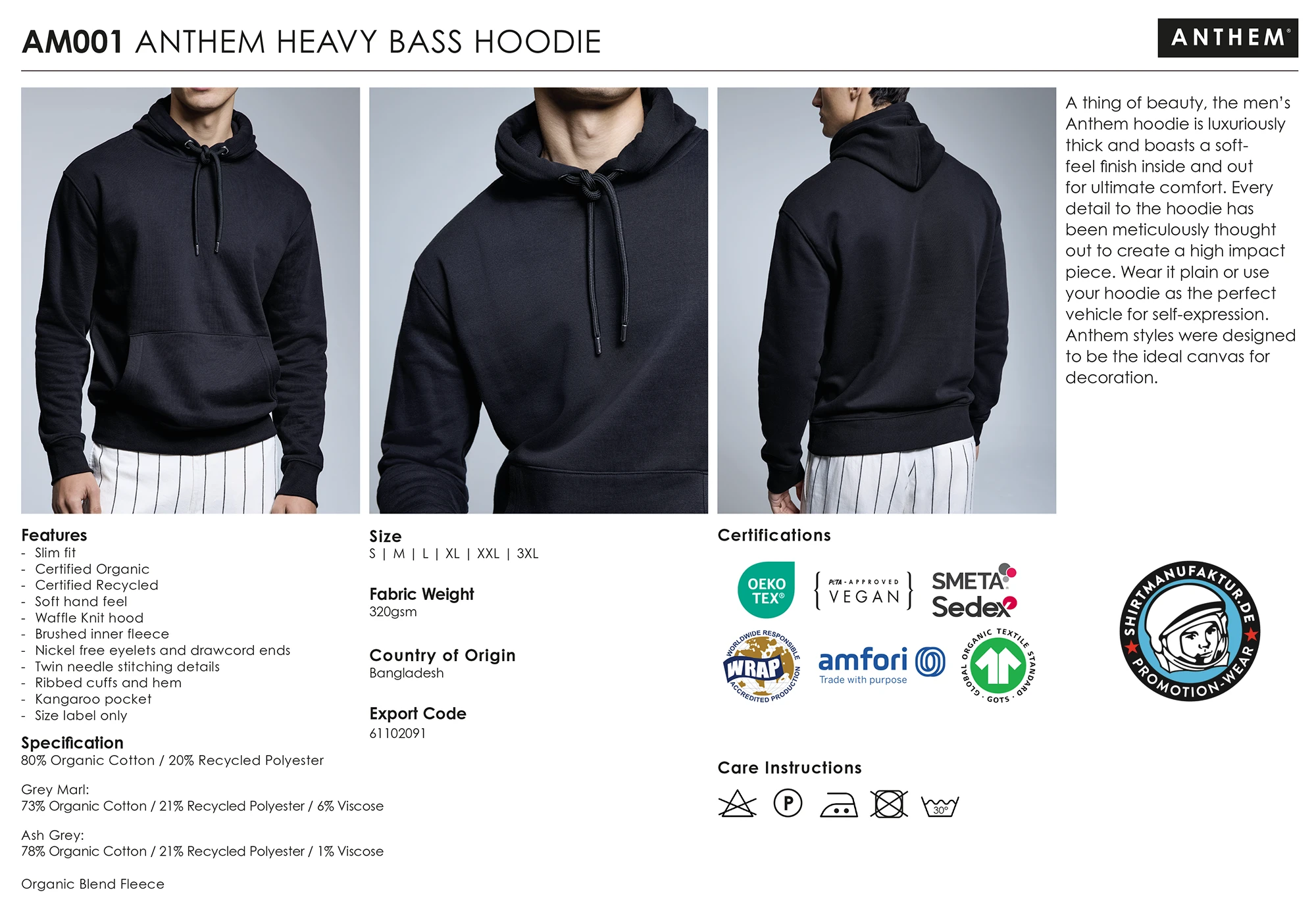 Anthem Mens Hoodie