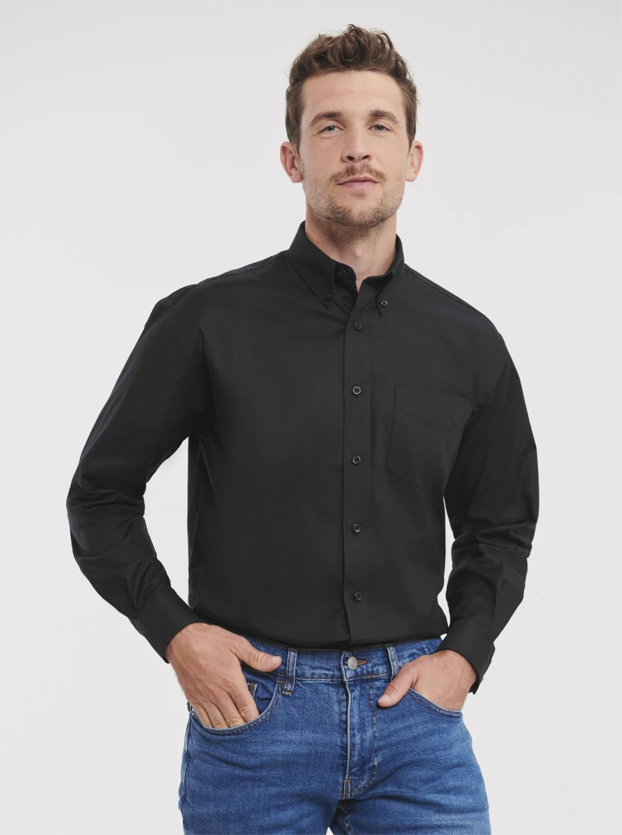 Russell Mens Longsleeve Classic Oxford Shirt