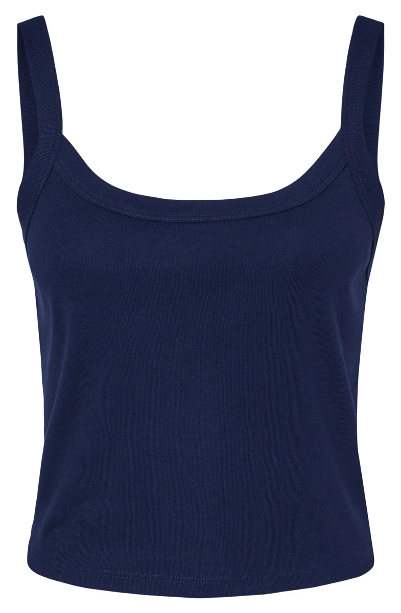 Bella Womens Micro Rib Spaghetti Strap Tank