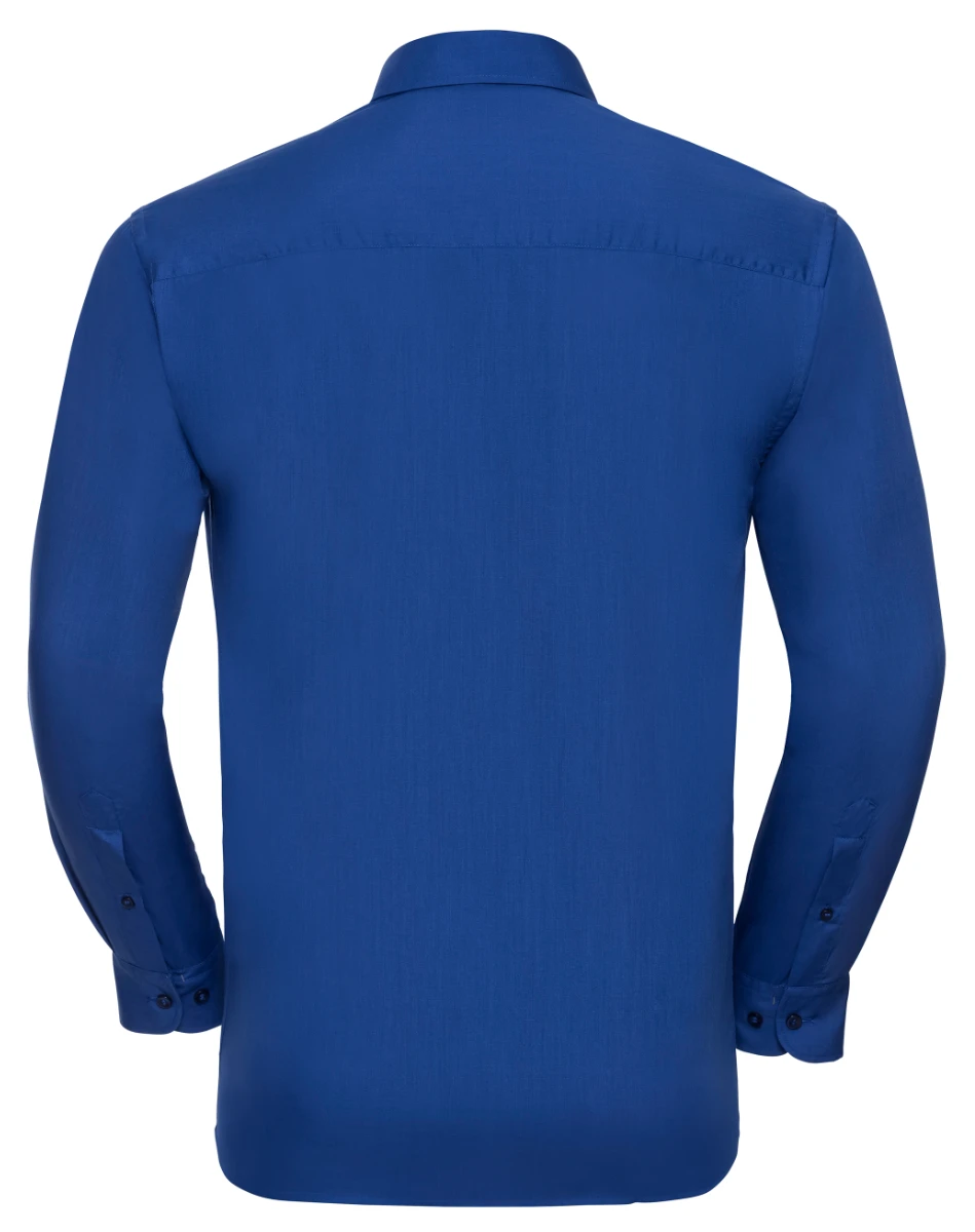 Russell Mens Poly-Cotton Longsleeve Poplin Shirt Russell Mens Poly-Cotton Longsleeve Poplin Shirt