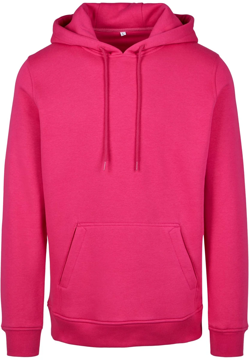 Build Your Brand Heavy Hoody, BY011 hibiscus pink
