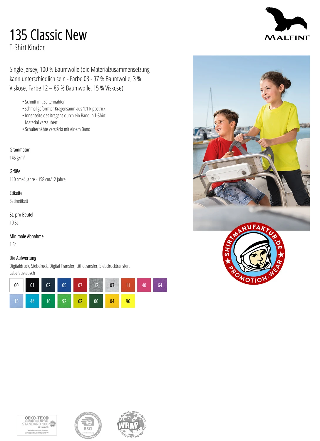 Malfini Kids Classic New