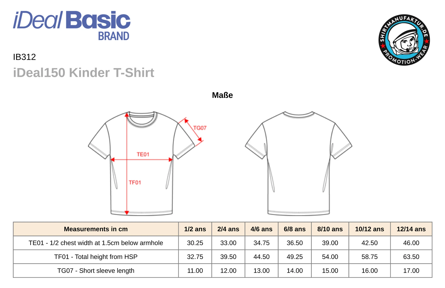 Ideal Basic Kids 150 T-Shirt