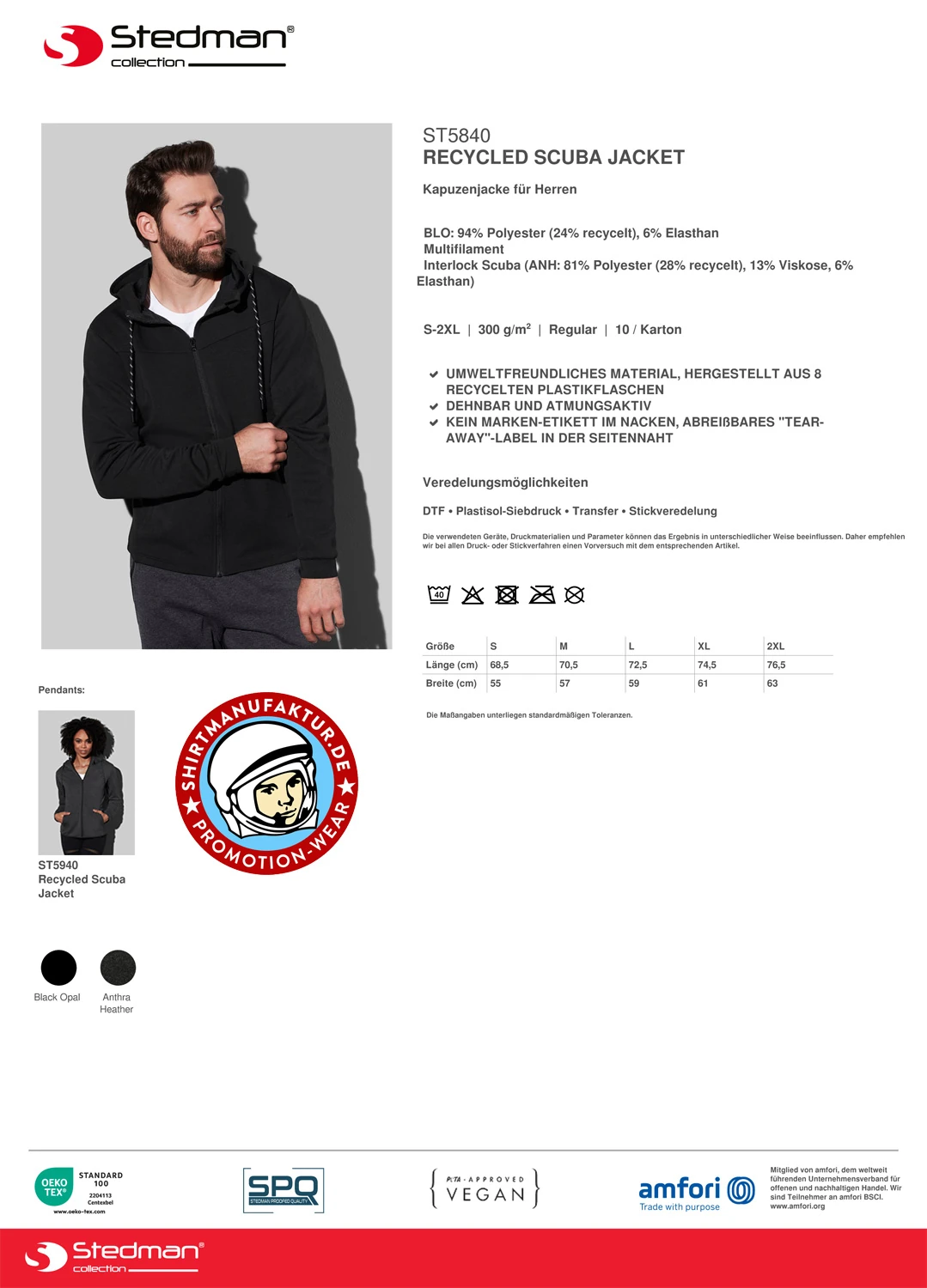 Stedman Recycled Scuba Jacket