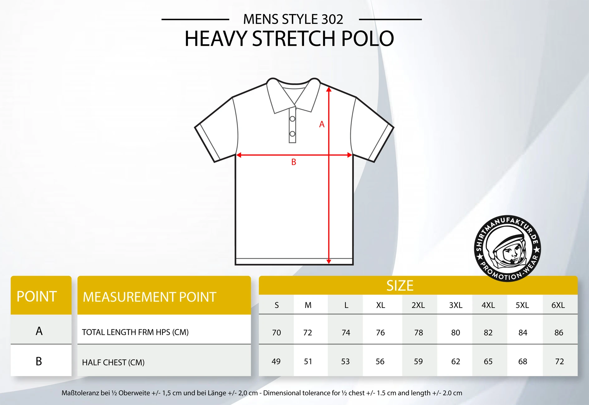 HRM Mens Heavy Stretch Polo