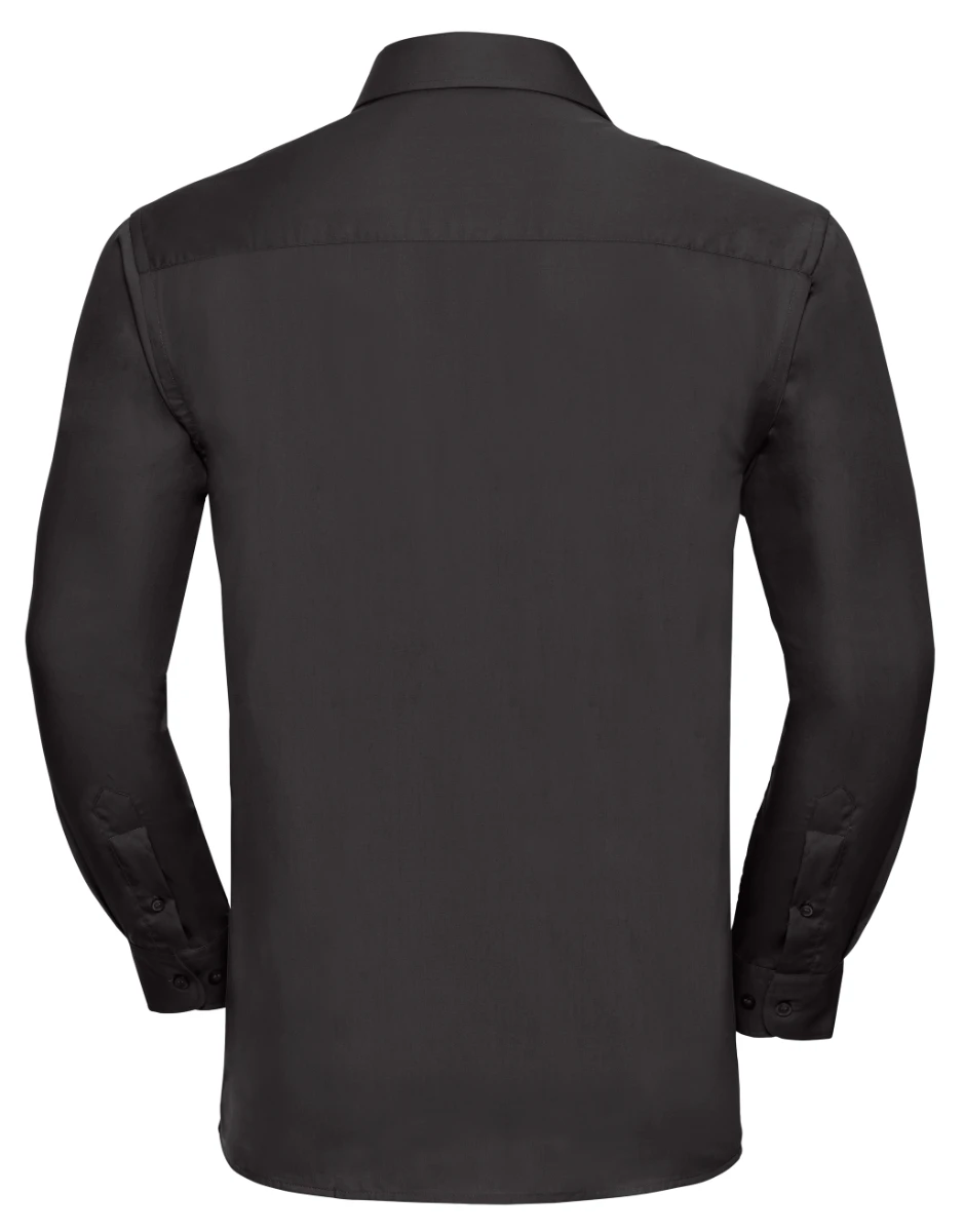 Russell Mens Pure Cotton Longsleeve Poplin Shirt