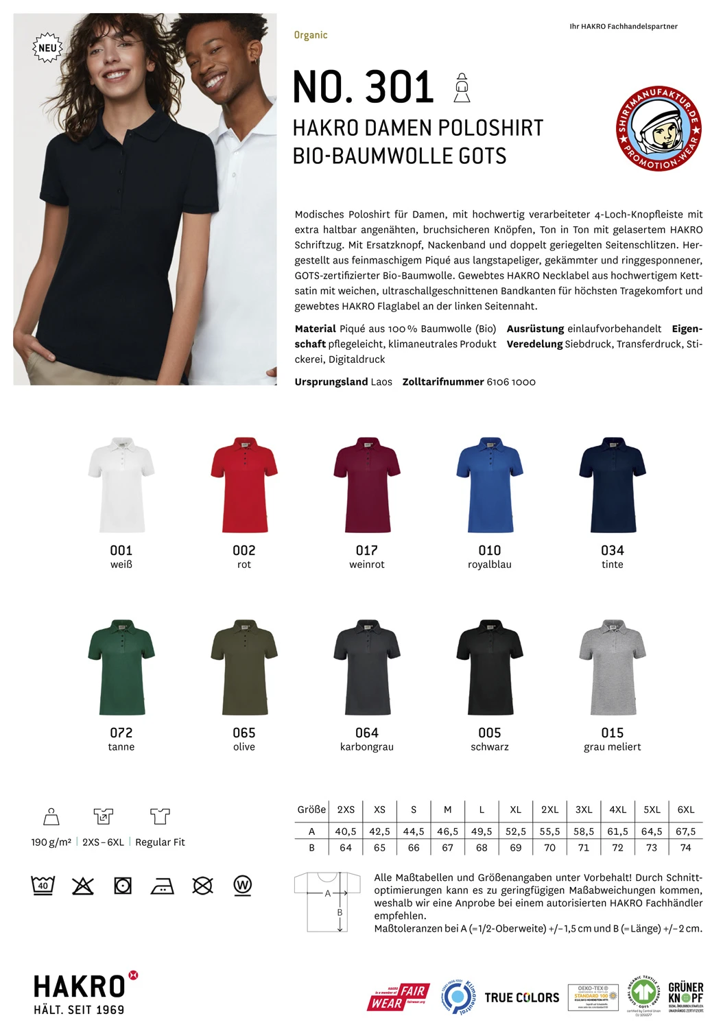 Hakro Ladies Organic Poloshirt