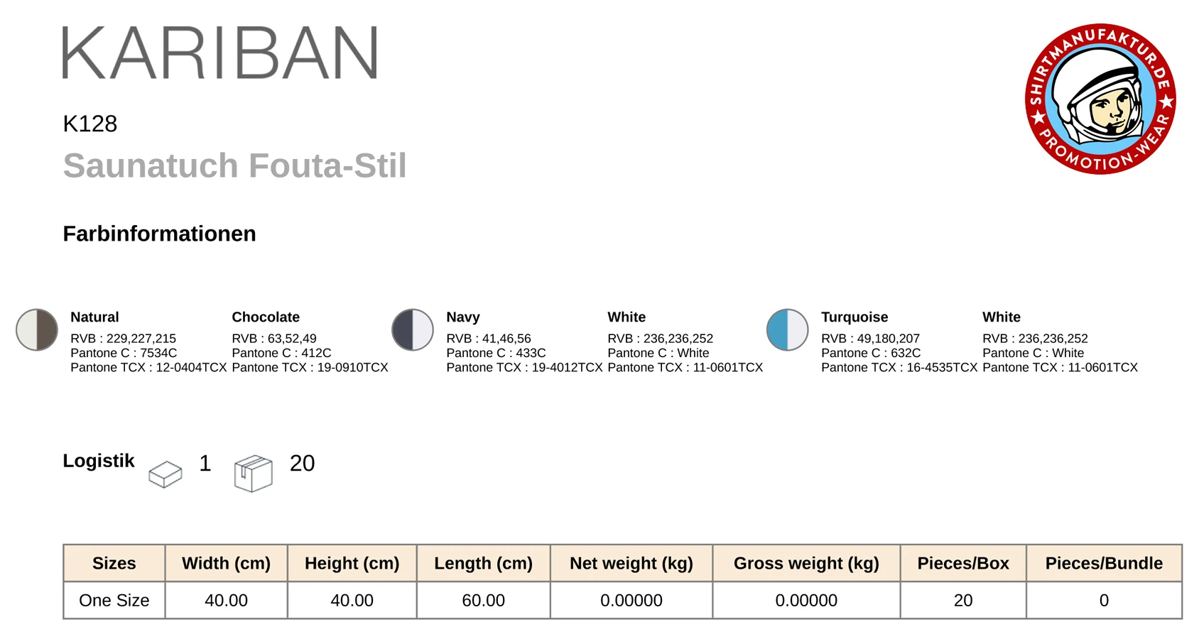 Kariban Saunatuch Fouta-Stil