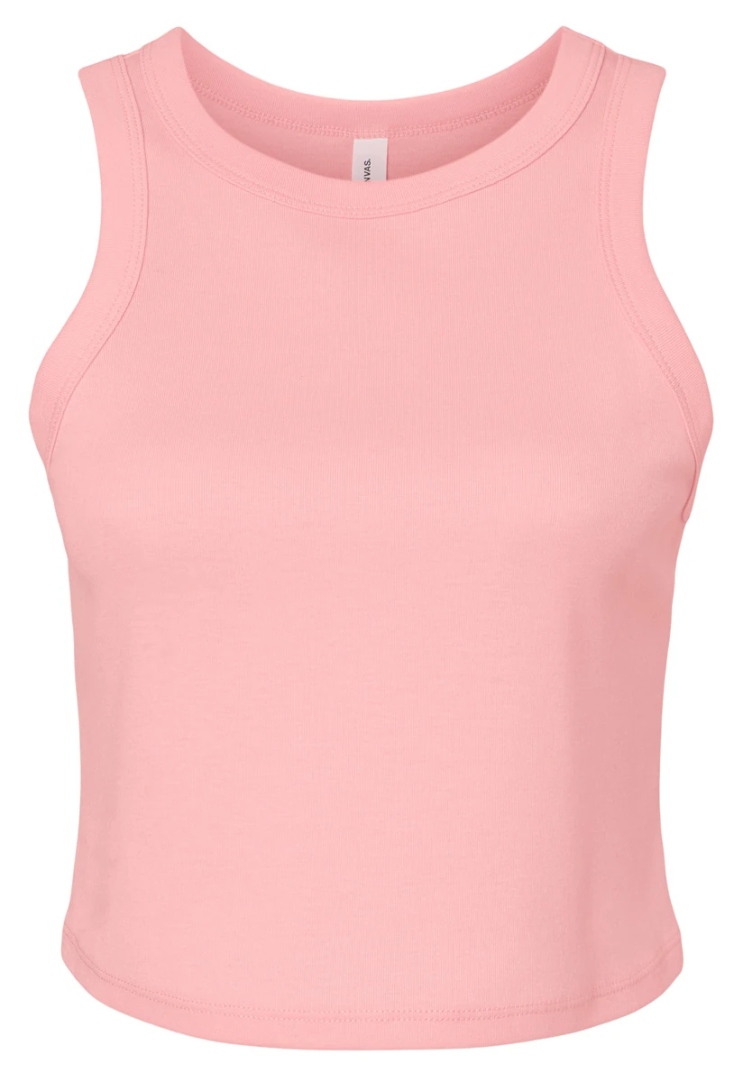 Bella Womens Micro Rib Racer Tank